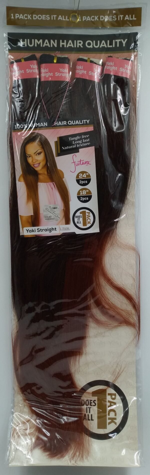 Darling Yaki Straight Human Hair Quality 18/24'' T1/35.