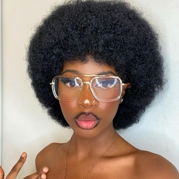 100% Human Hair Afro Wig